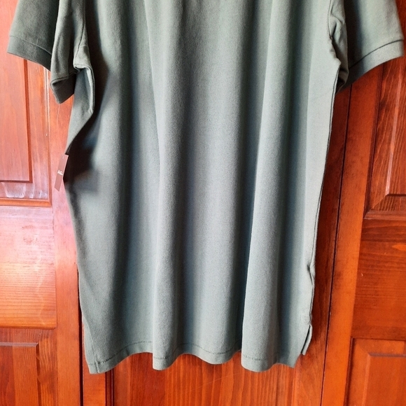 NWT Eddie Bauer 100% cotton sage green short sleeve polo shirt size XL Tall - Picture 9 of 13